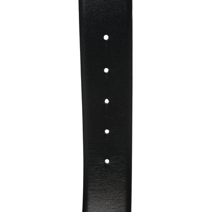 Valentino Garavani Glossy Calfskin Monochrome Mens VLogo 40mm Belt 90 36 Black 5 of 7