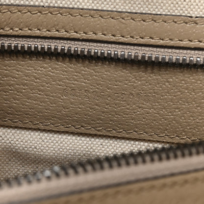 Gucci GG Supreme Monogram Textured Dollar Calfskin Web Medium Savoy Duffle Bag Beige Mystic White Oatmeal 6 of 10