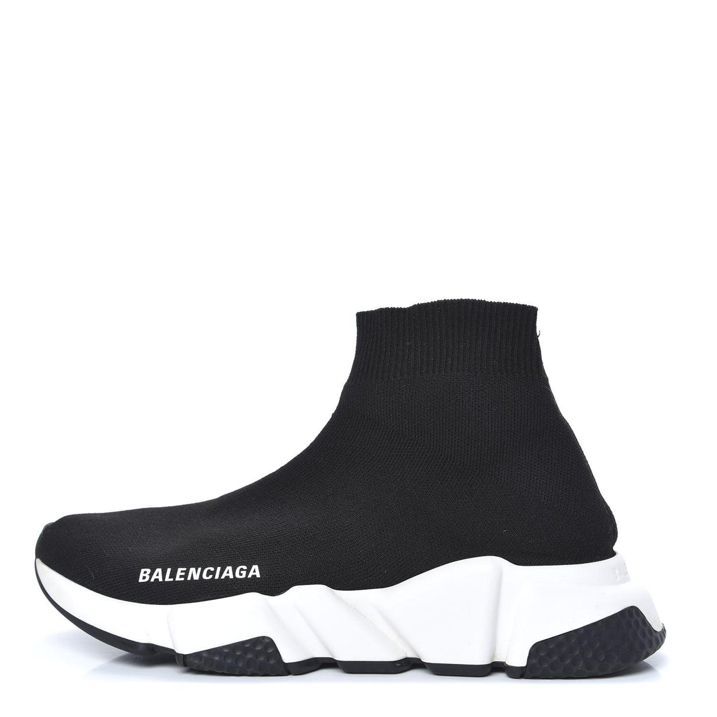 Neoprene Knit Womens Speed Sneakers 36 Black White
