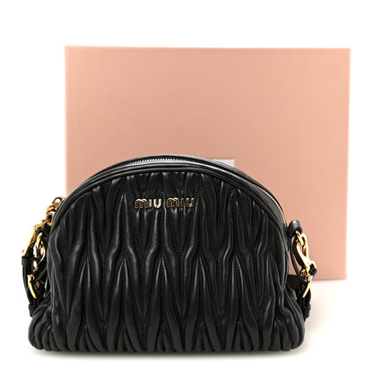 Miu Miu Nappa Matelasse Dome Crossbody Black 10 of 10