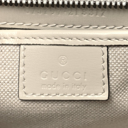 Gucci Boarded Dyana Lux Calfskin Web Small Bamboo 1947 Top Handle Bag Mystic White 6 of 10