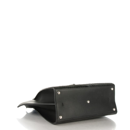 Fendi Vitello Pelo Flamingo Crocodile Embossed Petite 3Jours Tote Black 4 of 7