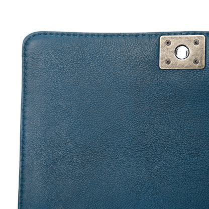 Chanel Calfskin Small Boy Reverso Flap Dark Blue 8 of 12