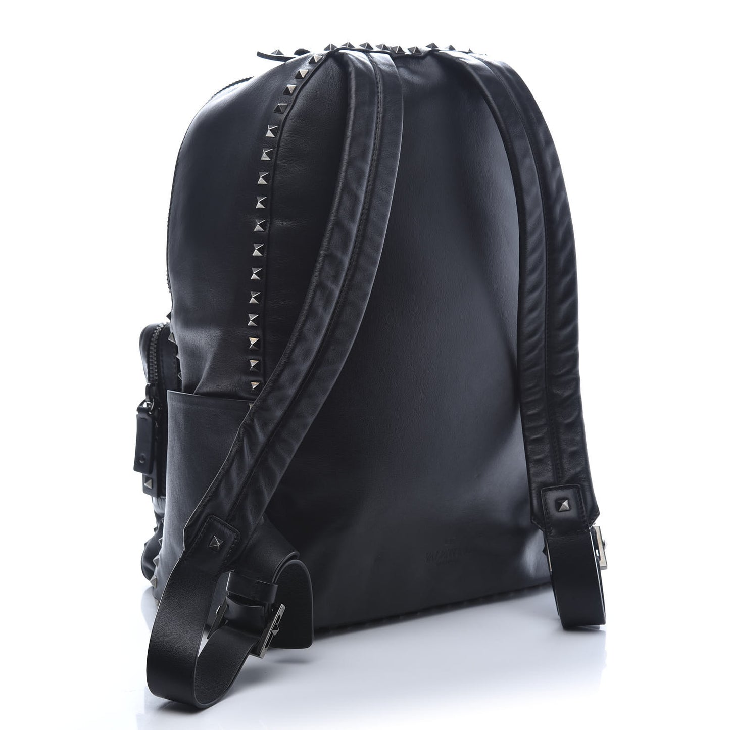 Vitello Medium Rockstud Backpack Black