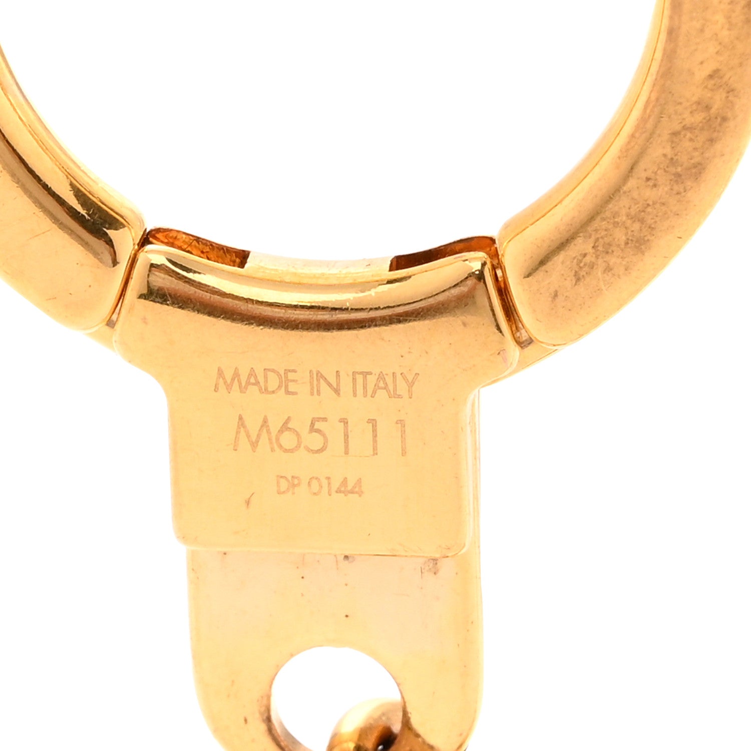 Louis Vuitton Brass Enamel Fleur De Monogram Bag Charm Chain Gold 4 of 4
