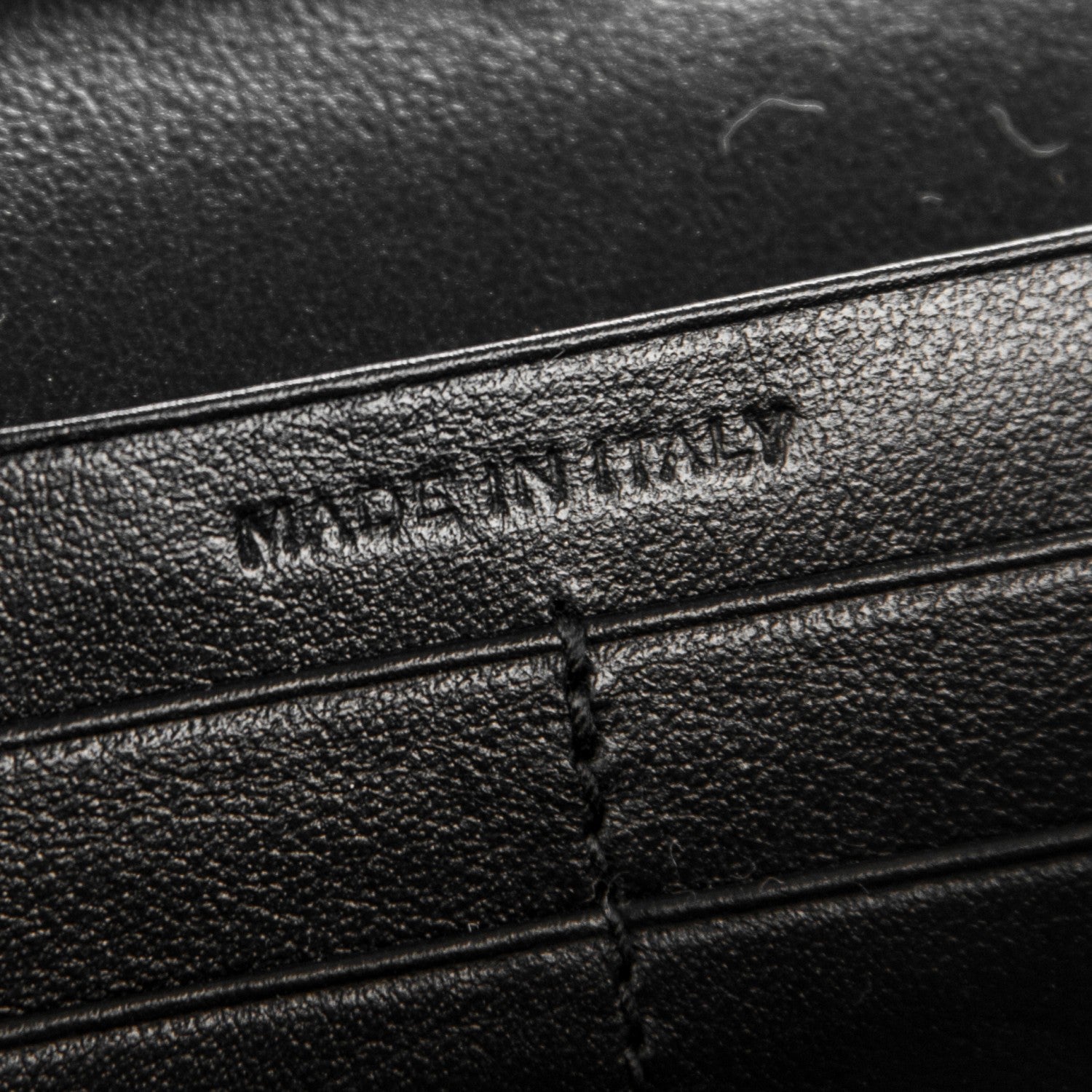 Saint Laurent Calfskin Crocodile Embossed Monogram Chain Wallet Nero Black 7 of 7