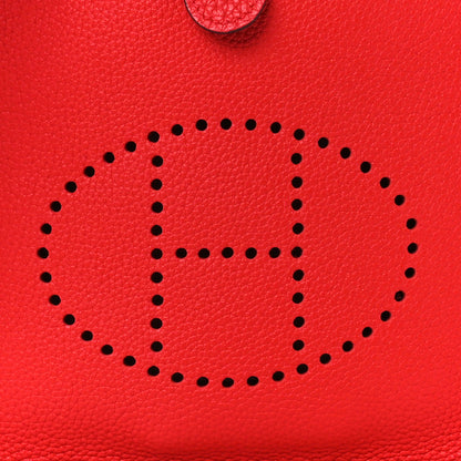 Hermes Taurillon Maurice Flipperball Sangle Evelyne TPM Rouge De Coeur Bleu Frida 8 of 11