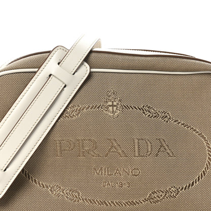 Prada Jacquard Logo Camera Bag Corda Talco 7 of 9