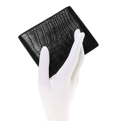 Hermes Matte Alligator MC2 Copernic Compact Wallet Black 2 of 6