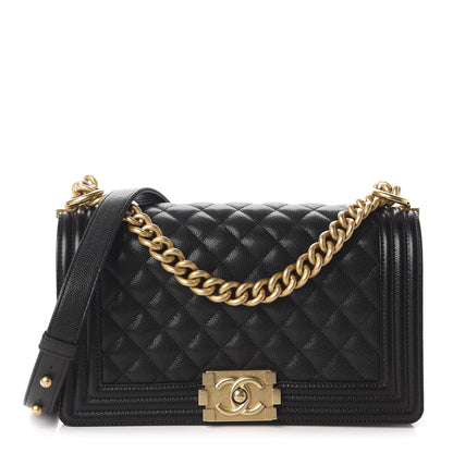 Chanel Caviar Quilted Medium Boy Flap Black 1 of 12