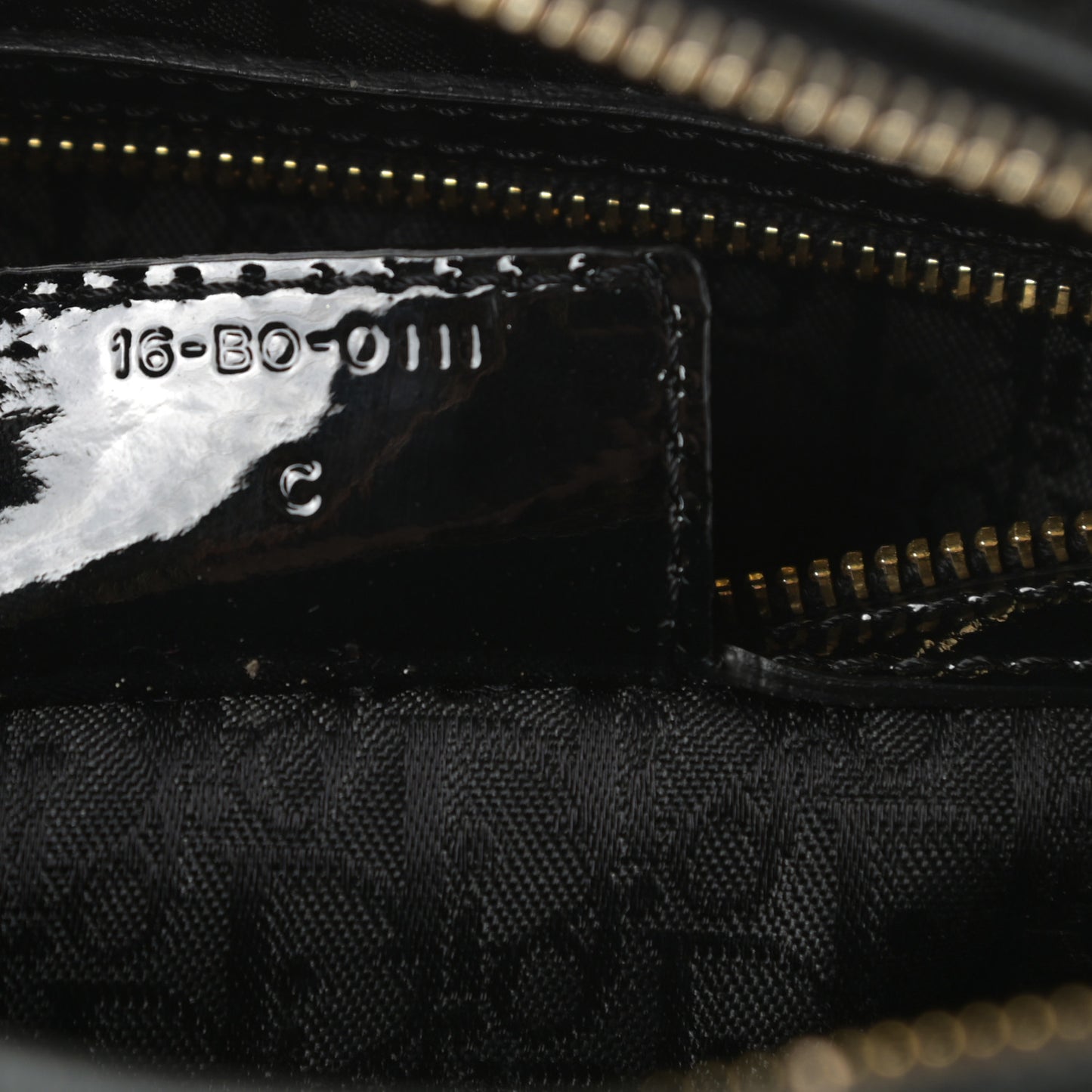 Patent Cannage Large Lady Dior Black