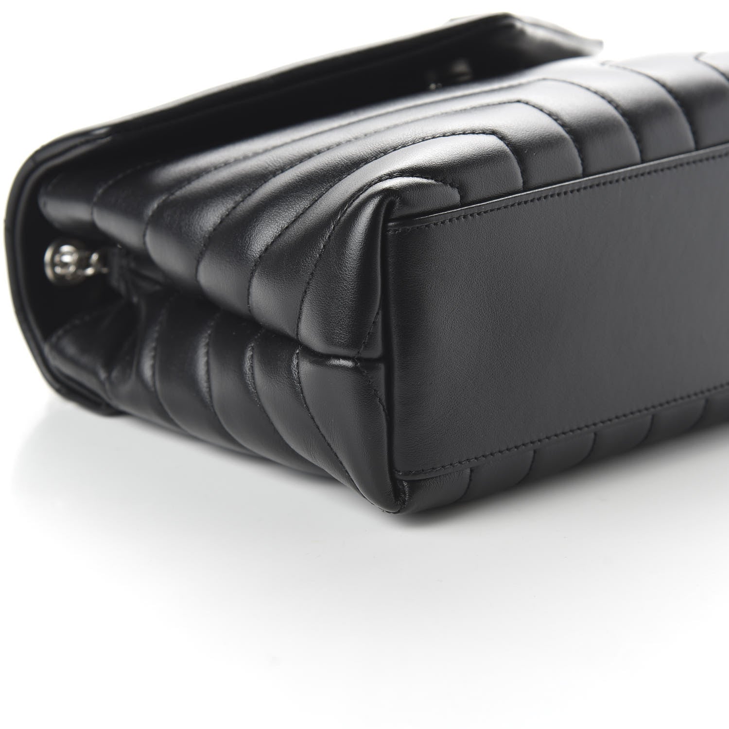 Saint Laurent Calfskin Y Quilted Monogram Small Loulou Chain Satchel Black 6 of 9