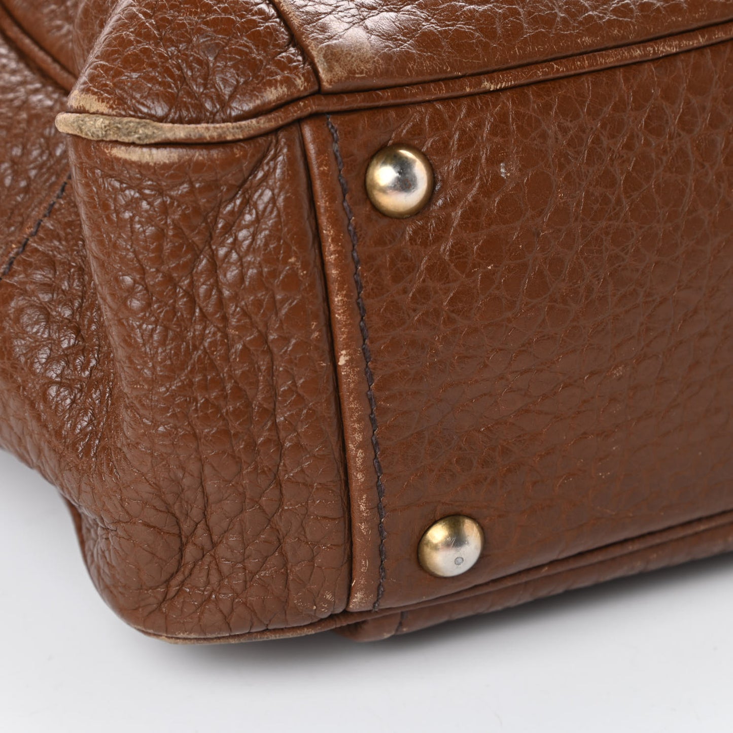 Vitello Daino Pocket Shoulder Bag Bruciato