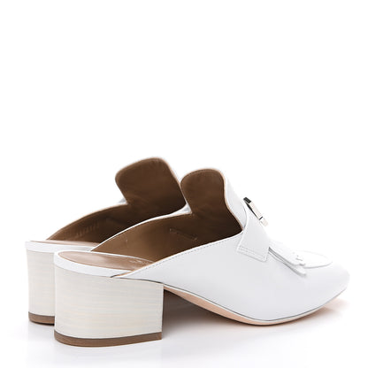 Hermes Goatskin Tuileries Mules 35 White 4 of 8