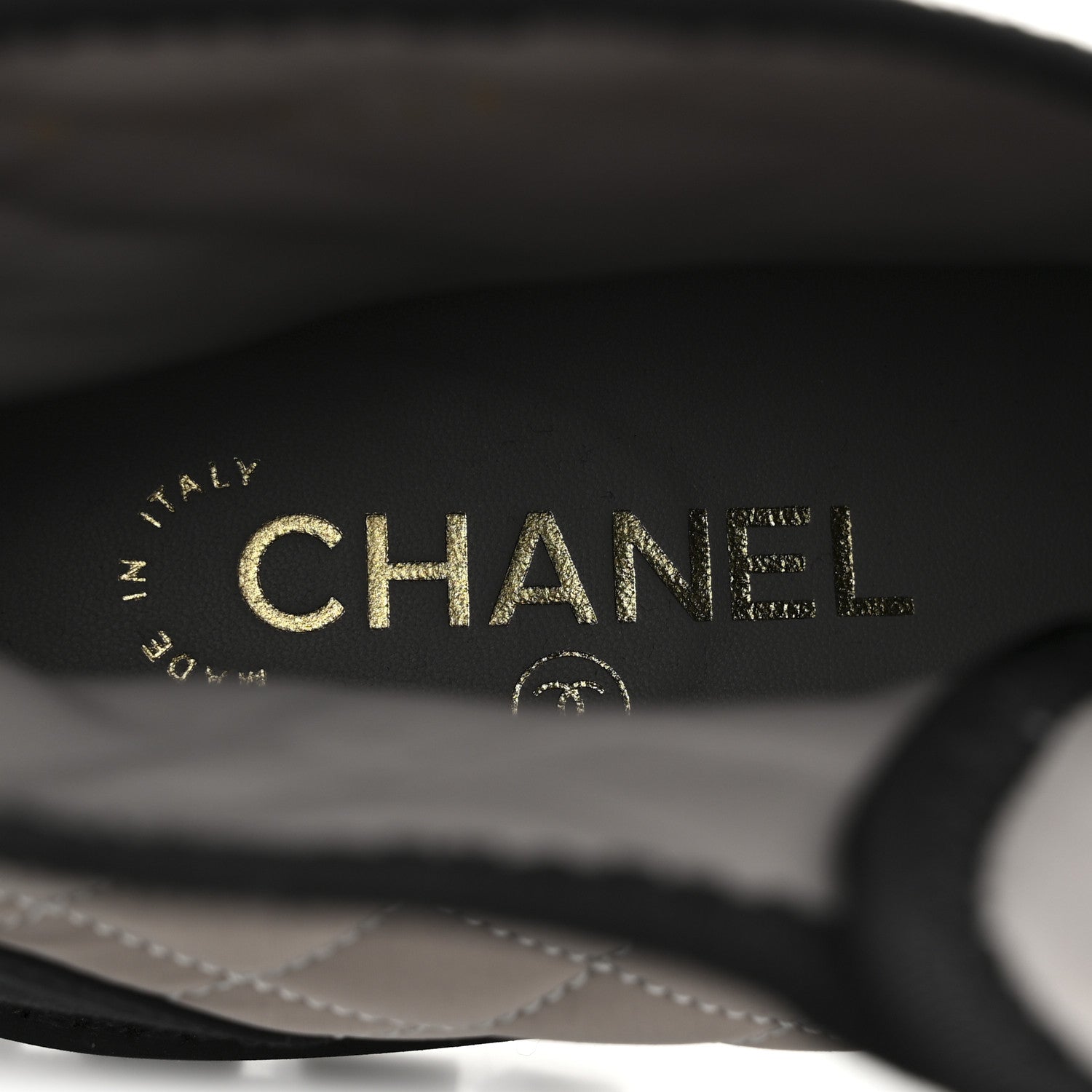 Chanel Fabric Grosgrain Quilted Cap Toe Lace Up Combat Boots 39 Grey Black 7 of 9