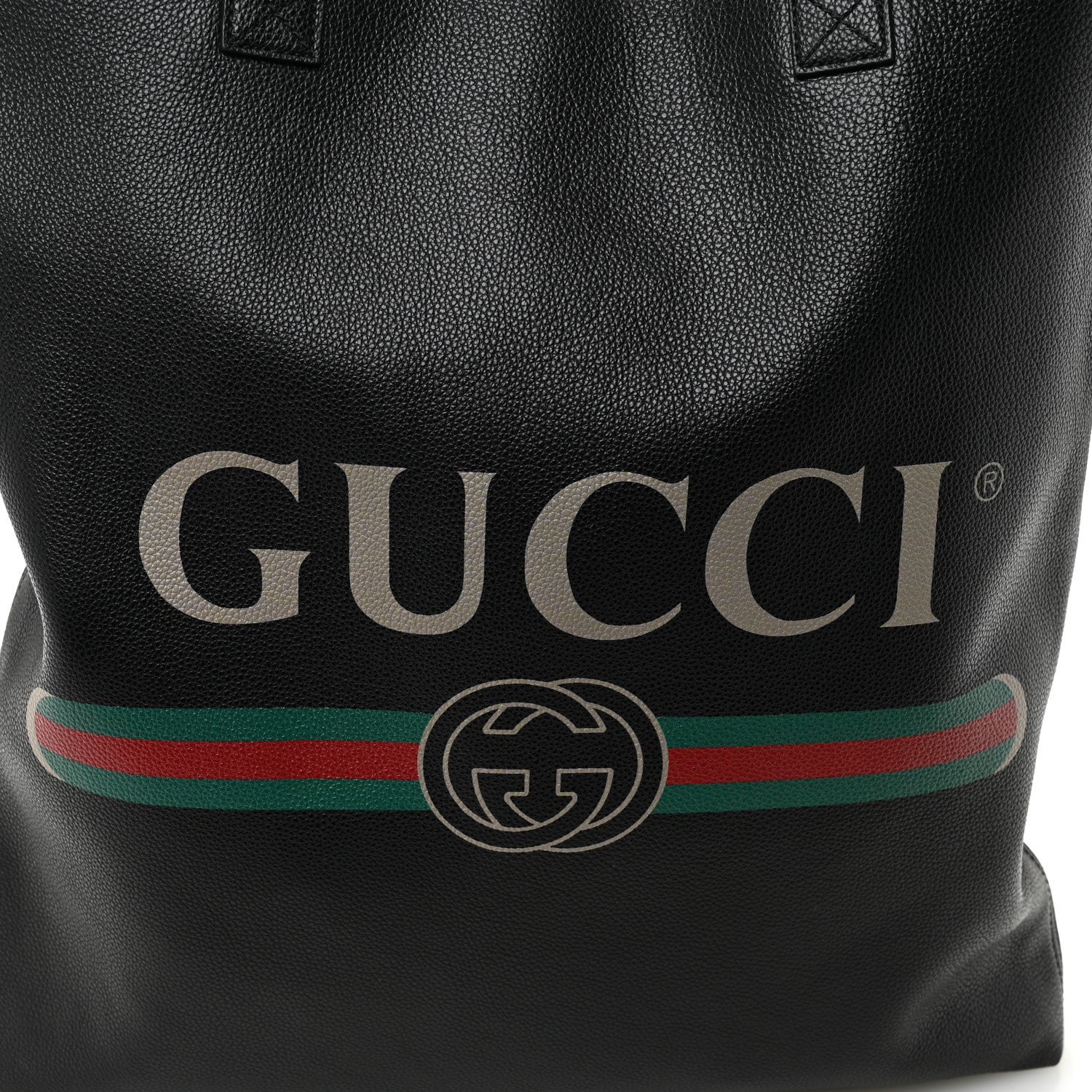 Gucci Calfskin Mens Logo Vertical Shopping Tote Black 8 of 12