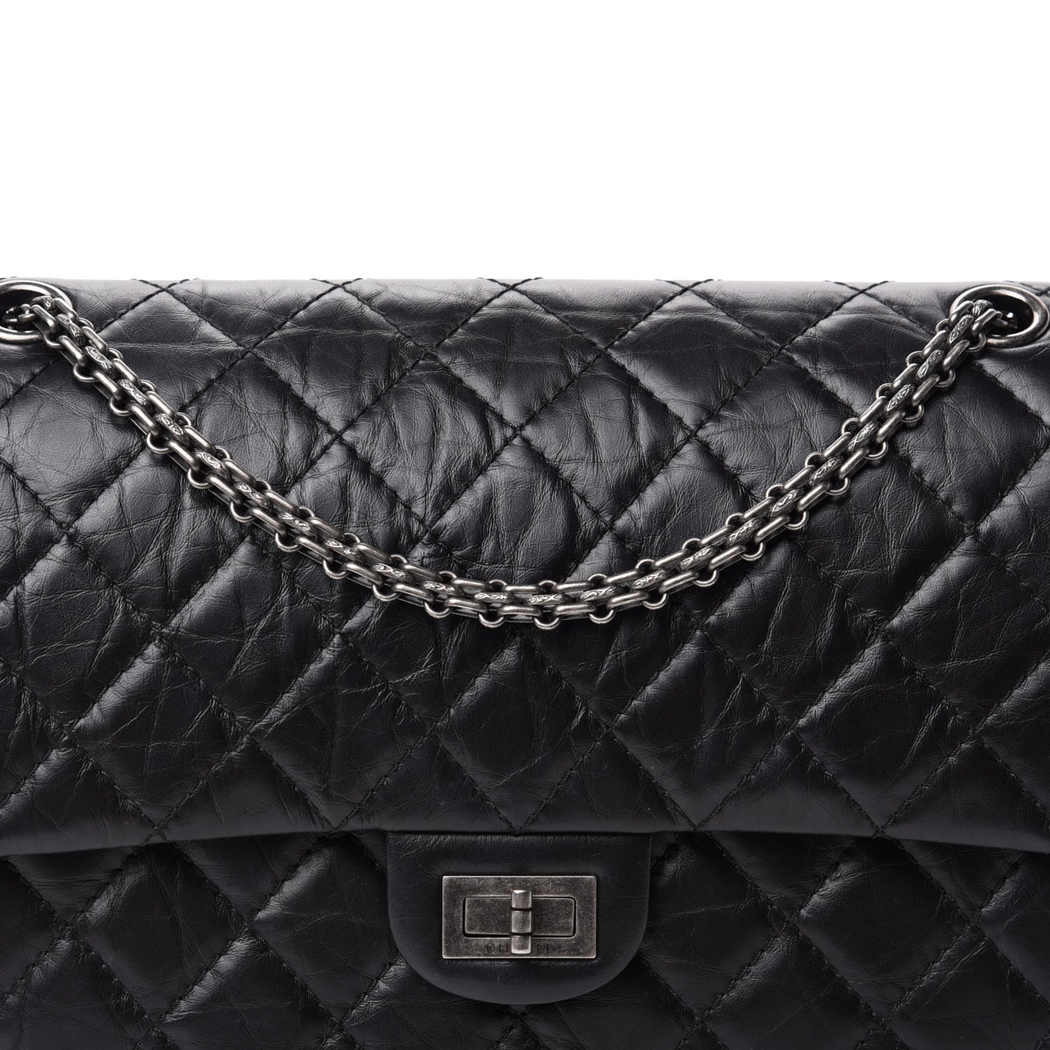 Chanel Aged Calfskin Quilted 2.55 Reissue 226 Flap Black 10 of 11