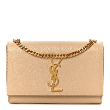 Saint Laurent Grain De Poudre Small Monogram Kate Satchel Nude Powder 1 of 12
