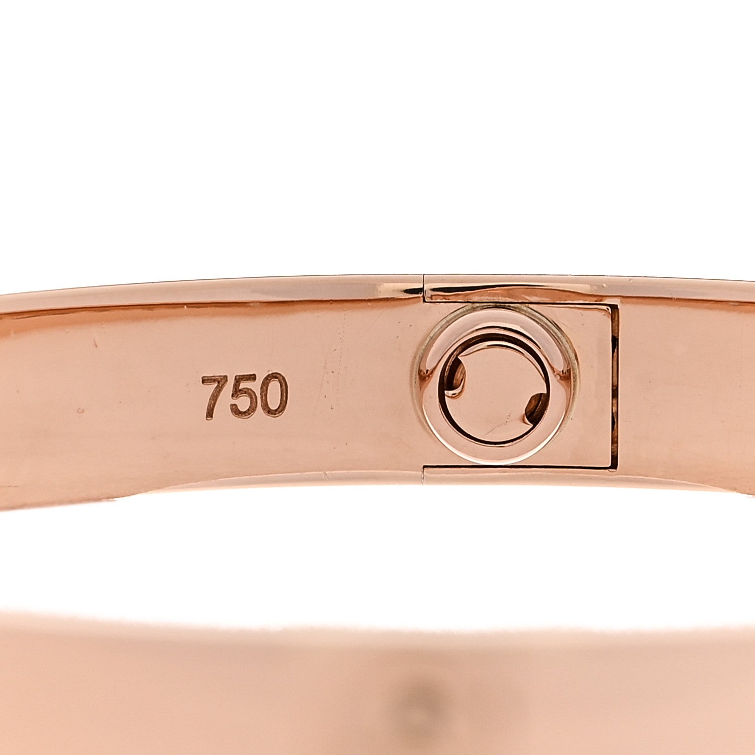 Cartier 18K Pink Gold 4 Diamond LOVE Bracelet 17 4 of 9