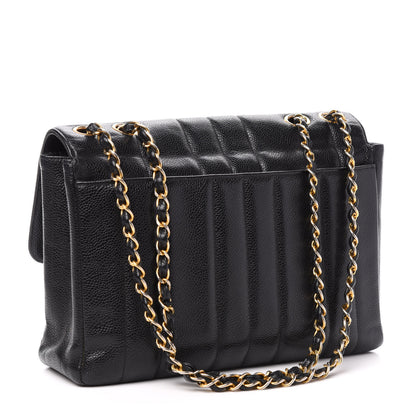 Chanel Caviar Vertical Quilt Small Single Flap Black 3 of 10