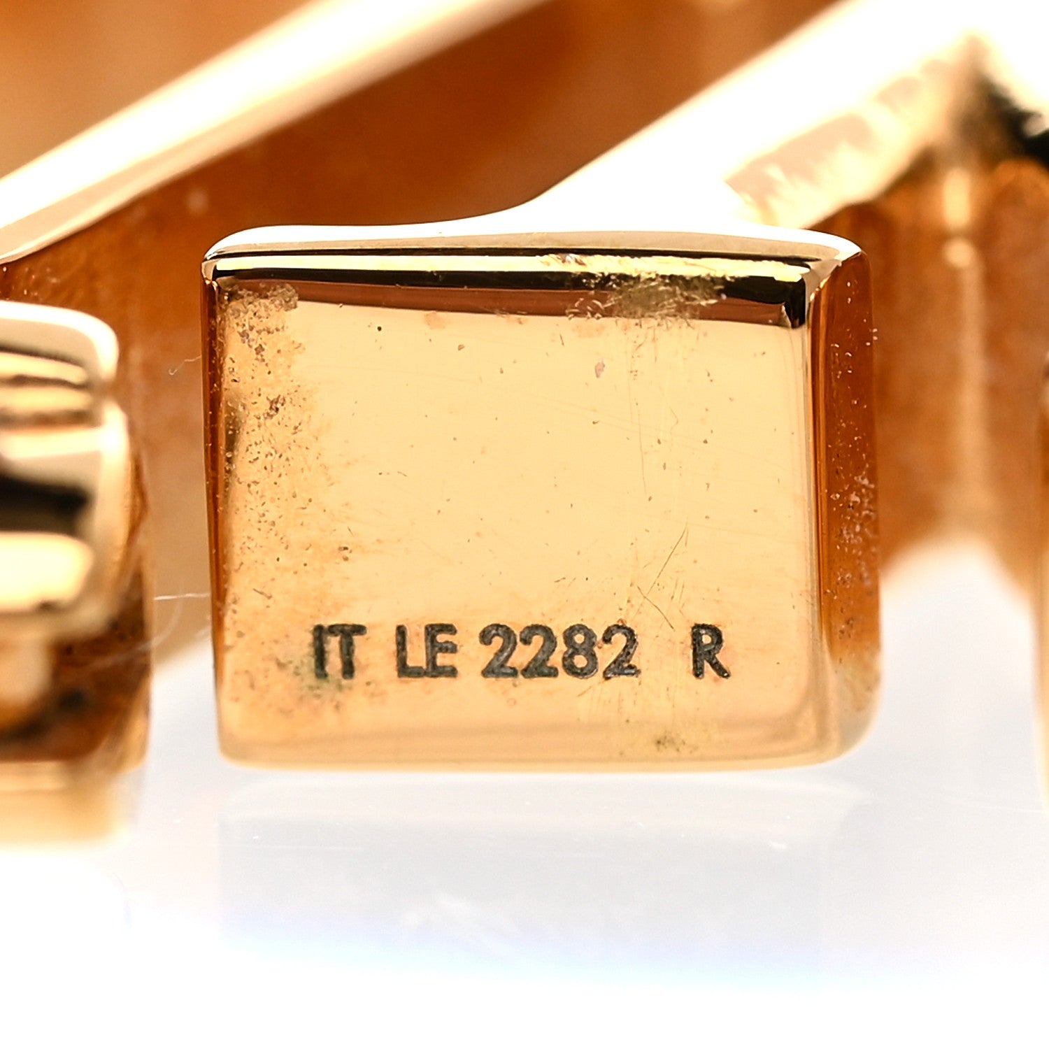 Louis Vuitton Metal Small Louise Hoop Earrings Gold 4 of 4