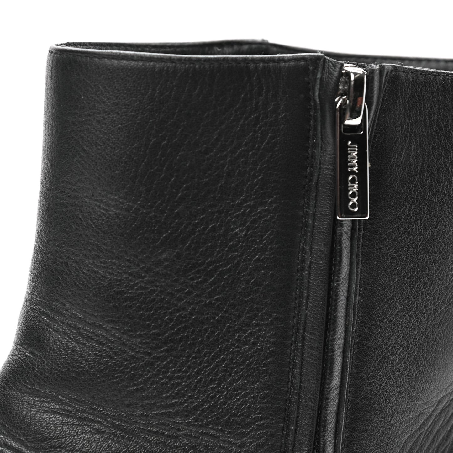 Grained Calfskin Crystal Embellished Mava Boots 40 Black