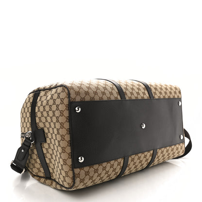 Gucci Monogram Dollar Calfskin Large Boston Duffle Bag Beige Ebony Testa di Moro Marrone Scuro 5 of 11