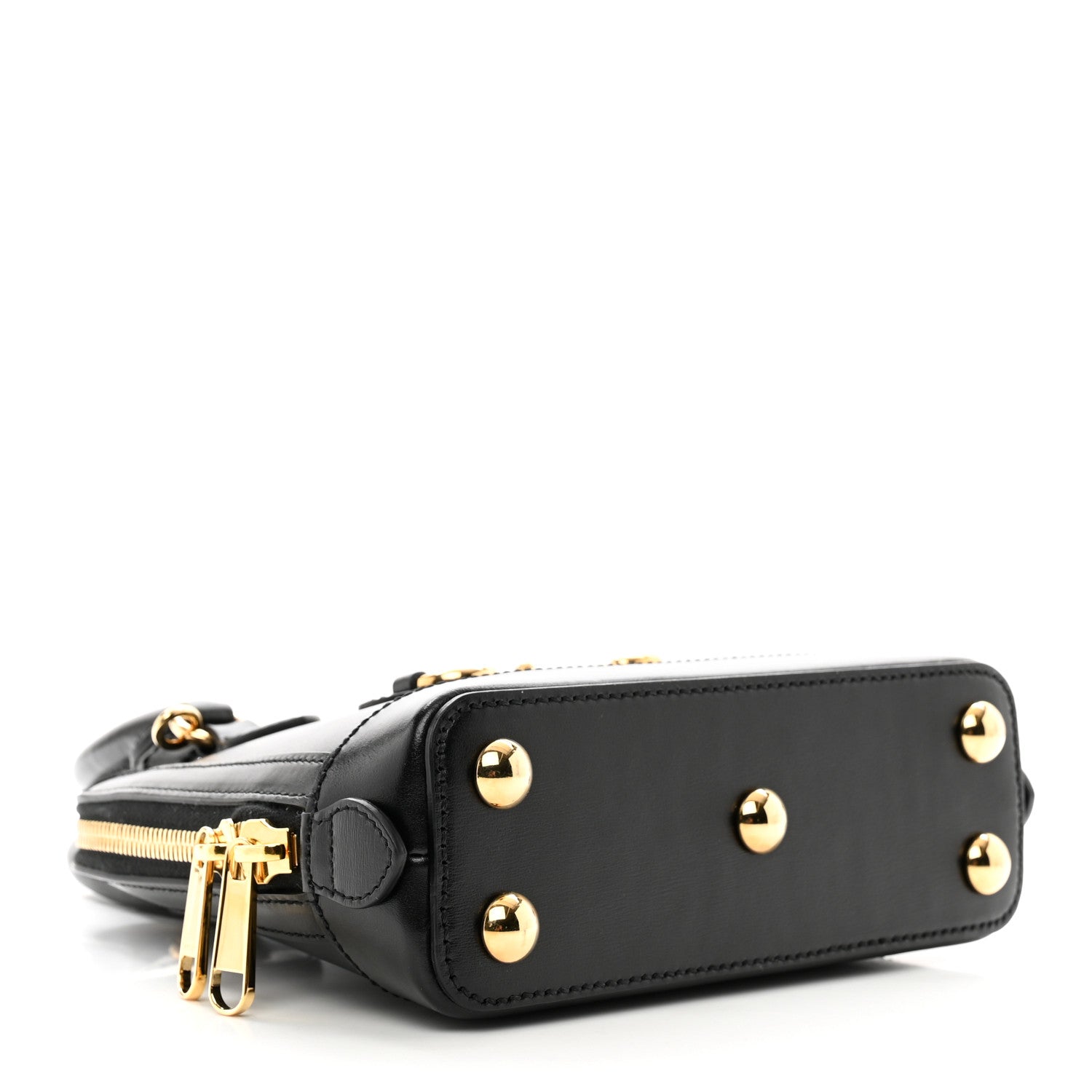 Gucci Boarded Plutone Calfskin Mini Horsebit 1955 Top Handle Bag Black 4 of 9