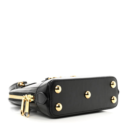 Gucci Boarded Plutone Calfskin Mini Horsebit 1955 Top Handle Bag Black 4 of 9