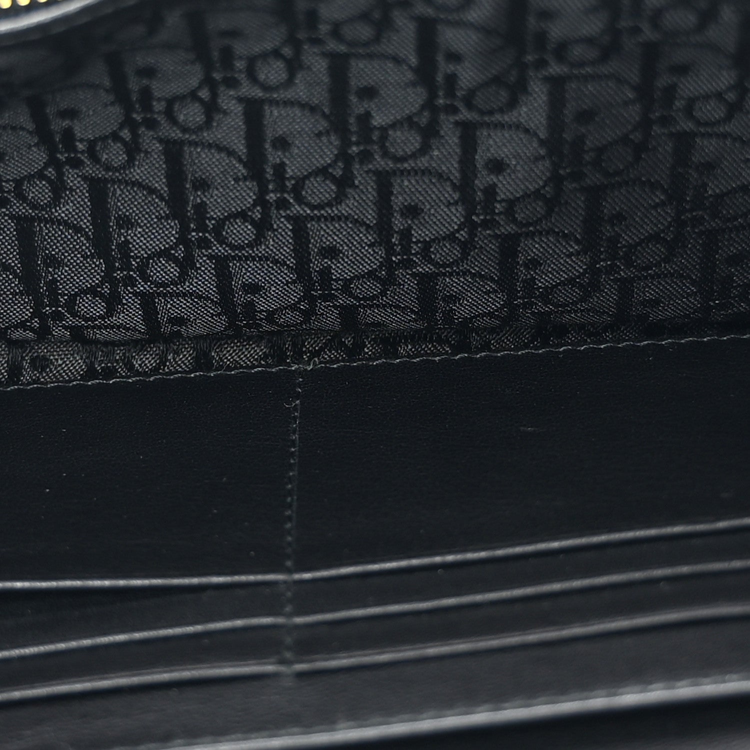 Christian Dior Lambskin Cannage Rendez-vous Chain Wallet Black 5 of 12