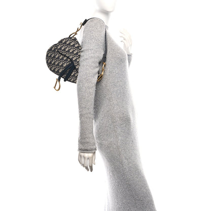 Christian Dior Oblique Saddle Bag Blue 2 of 12