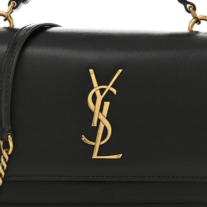 Saint Laurent Calfskin Monogram Sunset Chain Wallet Black 8 of 11