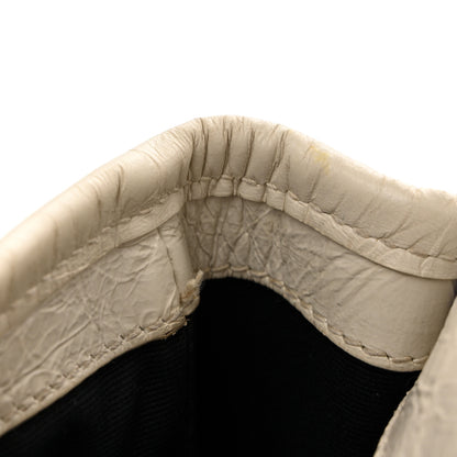 Saint Laurent Crinkled Calfskin Matelasse Monogram Baby Niki Chain Satchel White 12 of 16