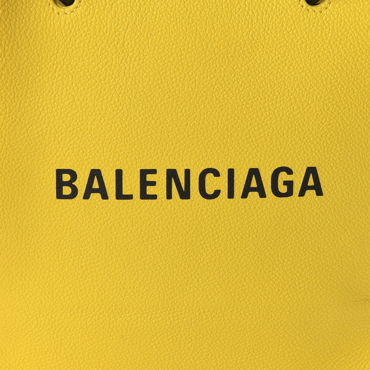 Heritage Calfskin Logo XXS Shopping Tote Jaune Primaire Black