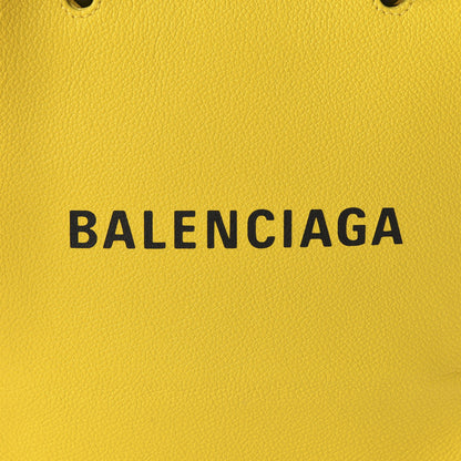 Balenciaga Heritage Calfskin Logo XXS Shopping Tote Jaune Primaire Black 10 of 10