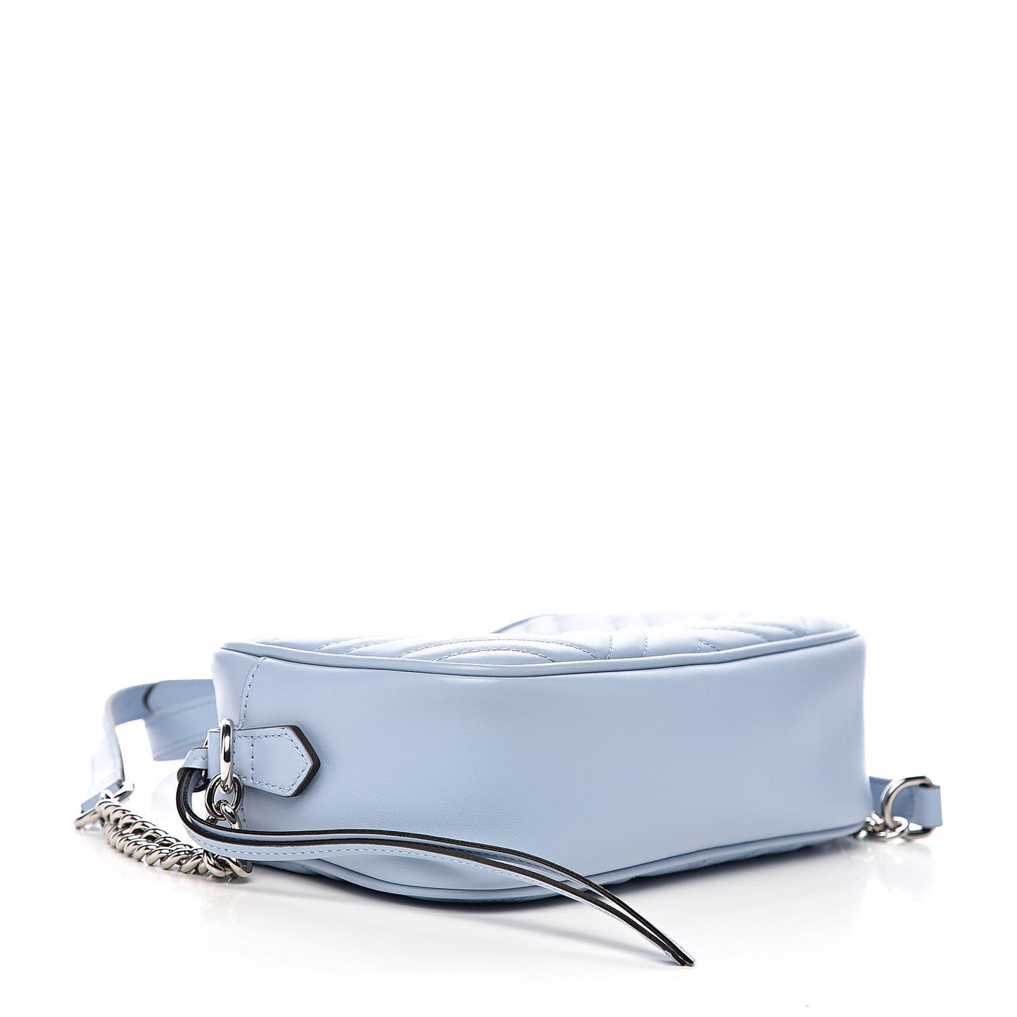 Calfskin Matelasse Small GG Marmont Chain Shoulder Bag Porcelain Light Blue