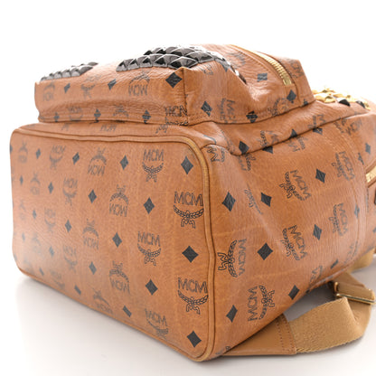 MCM Visetos Studded Medium Stark M Backpack Cognac 9 of 12