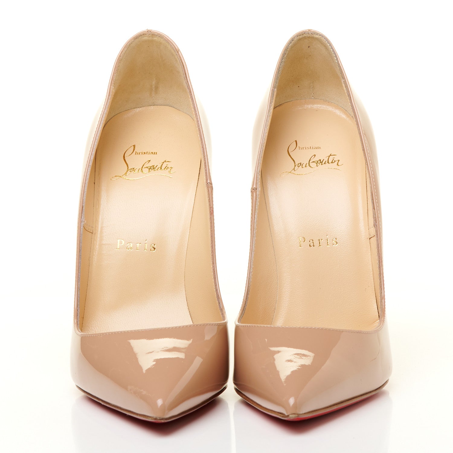 Christian Louboutin Patent So Kate 120 Pumps 37.5 Nude 2 of 9