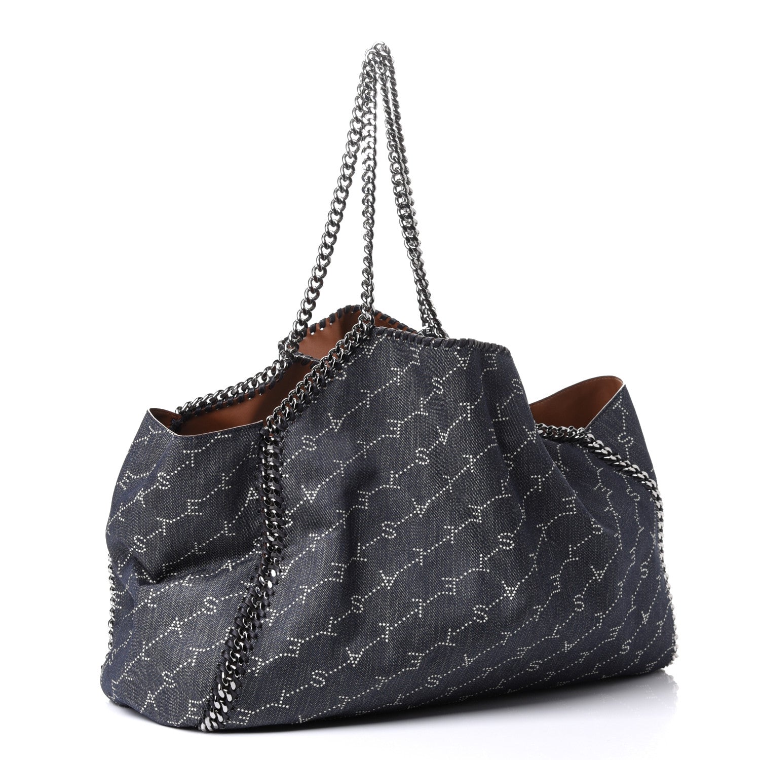 Stella McCartney Denim Alter Nappa Logo Falabella Reversible Tote Navy 2 of 4