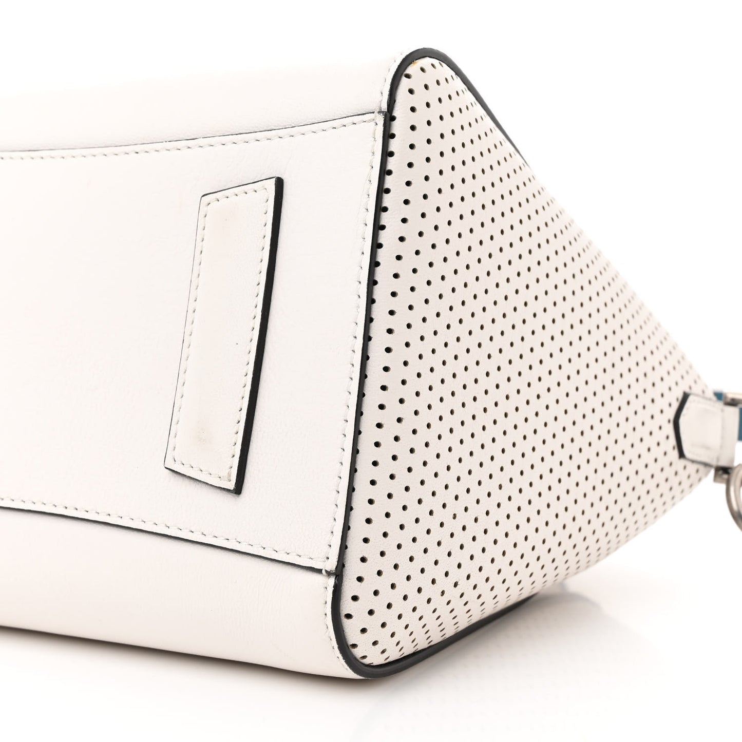 Lambskin Perforated Small Antigona White