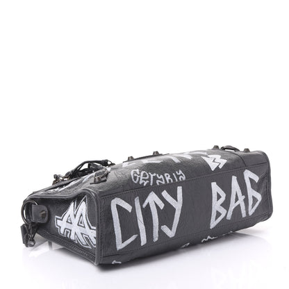 Balenciaga Agneau Arena Graffiti All Over Classic Hardware S City Gris Fossile White 3 of 8