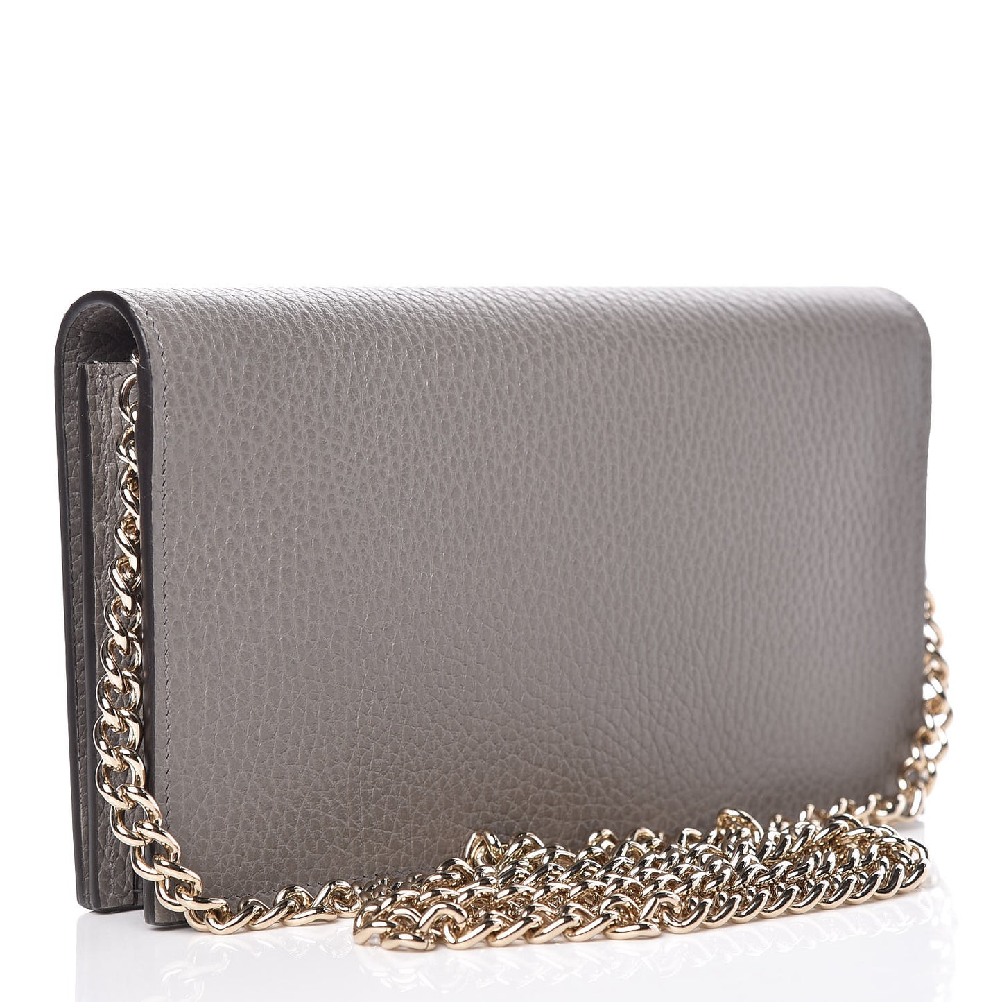 Dollar Calfskin Medium Betty Chain Wallet Loess