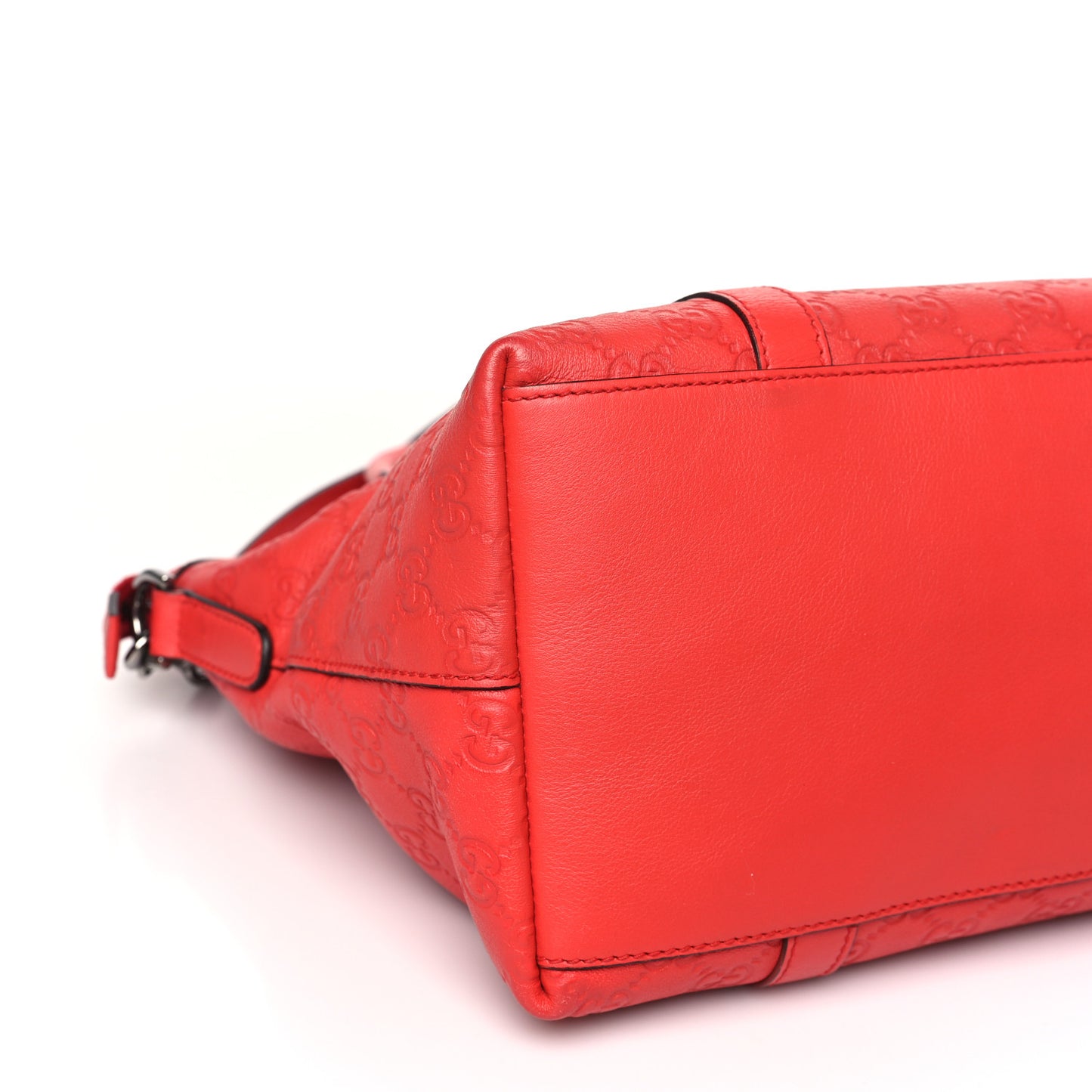 Guccissima Medium GG Charm Dome Satchel Red