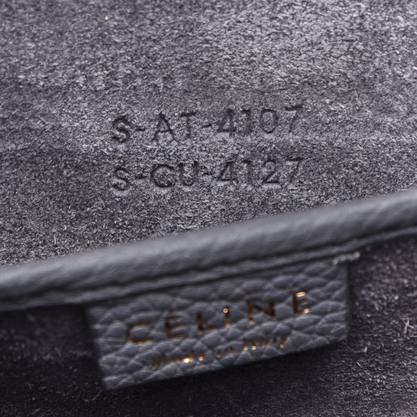 Drummed Calfskin Nano Luggage Kohl