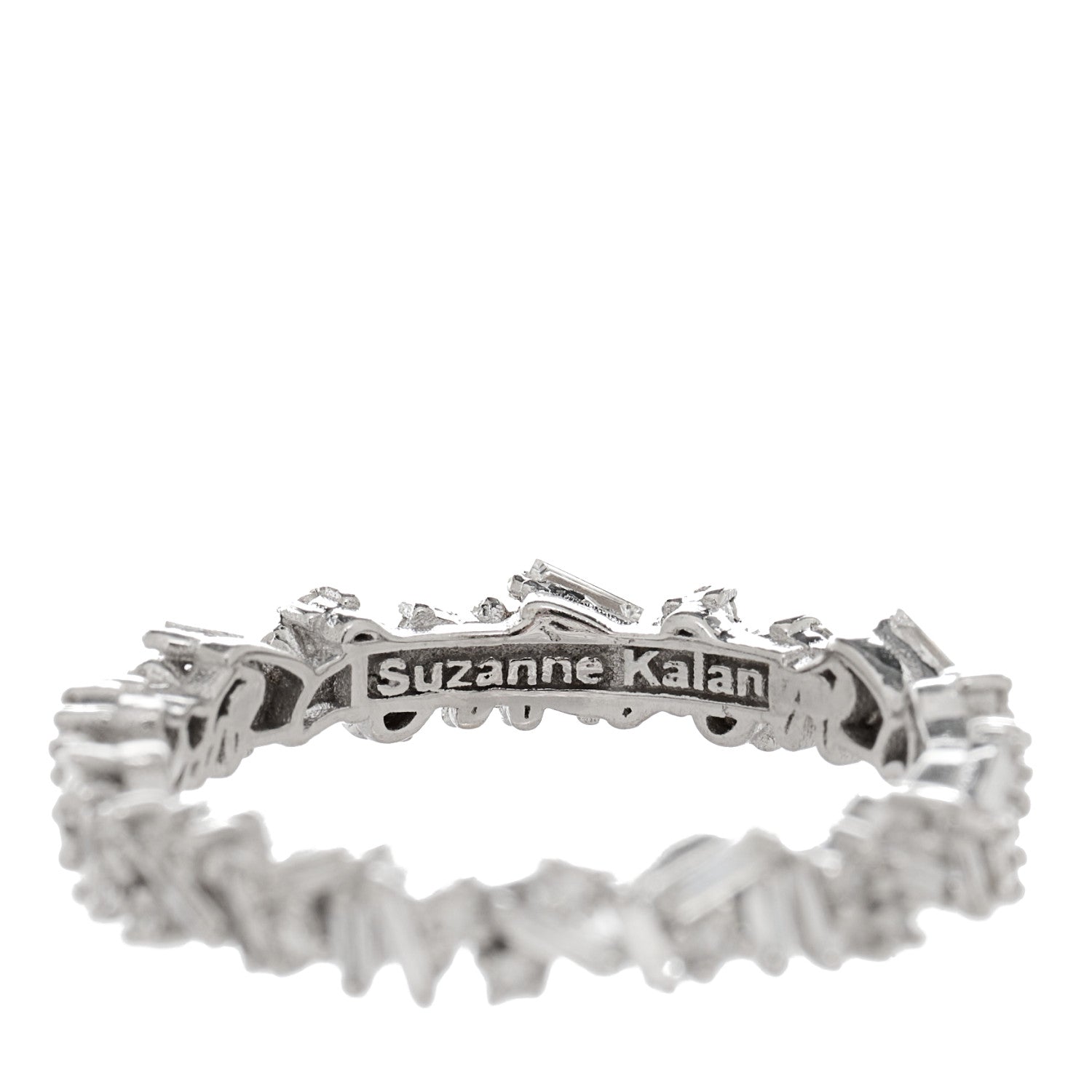 Suzanne Kalan 18K White Gold Fireworks Icon Eternity Ring Diamond Ring 52 6 5 of 5