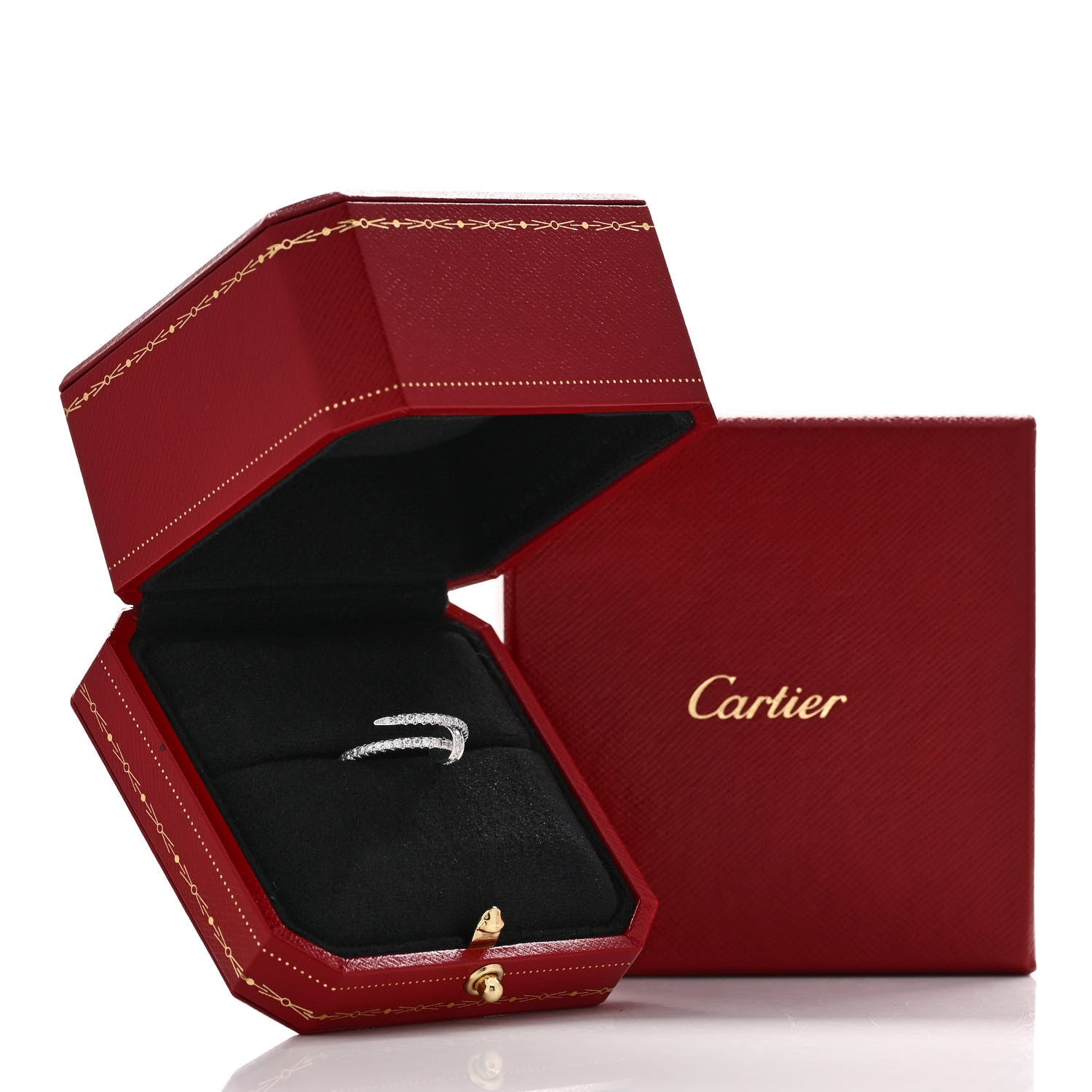 Cartier 18K White Gold Diamond Juste Un Clou Paved Ring 53 6.25 5 of 5