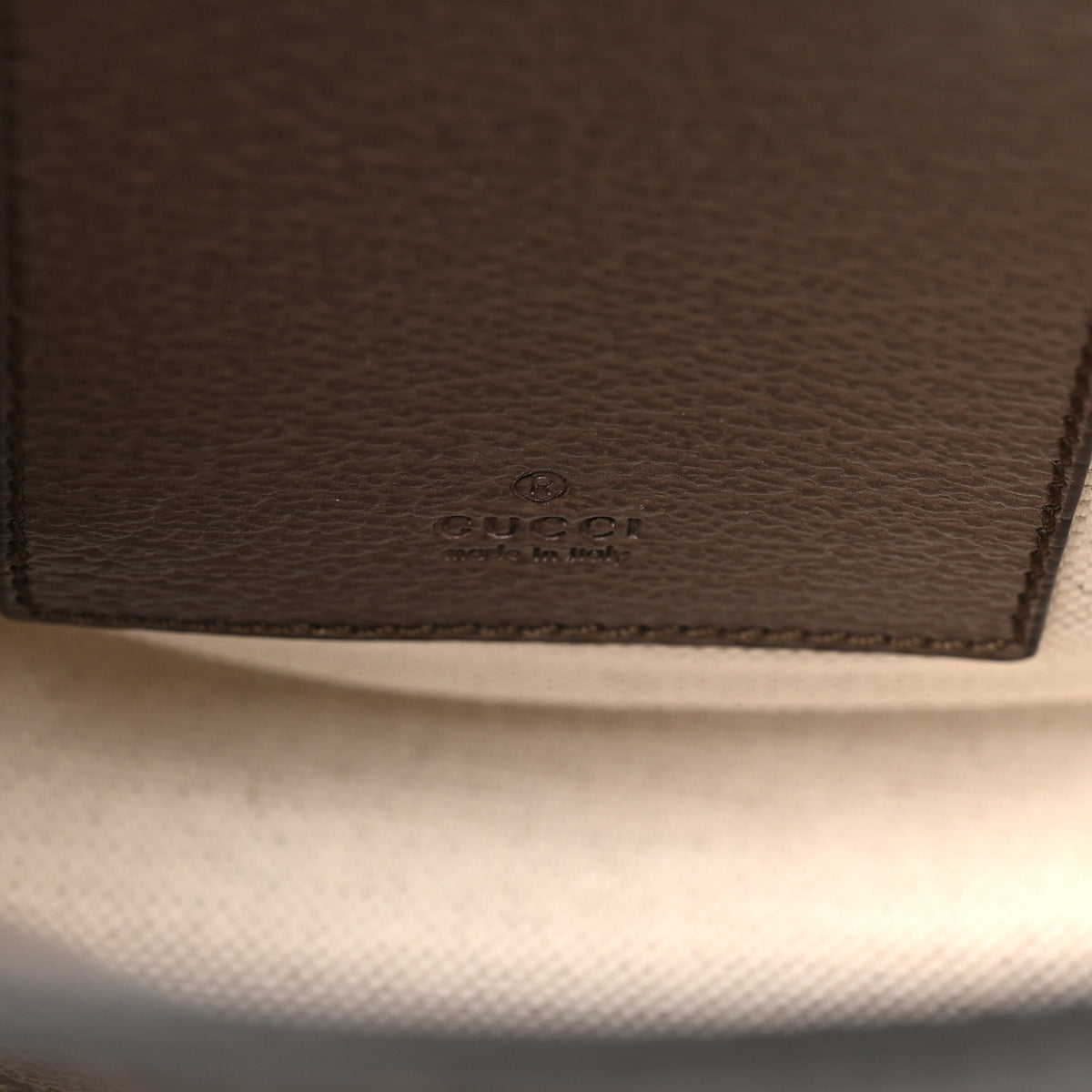 Gucci GG Supreme Monogram Textured Dollar Calfskin Web Super Mini Ophidia Mini Tote Bag Beige Ebony New Acero 6 of 10