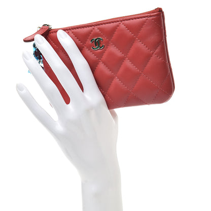 Chanel Lambskin Quilted Small Casino Cosmetic Case Red 2 of 8