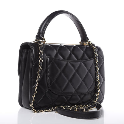 Chanel Lambskin Quilted Small Trendy CC Dual Handle Flap Bag Black 3 of 14