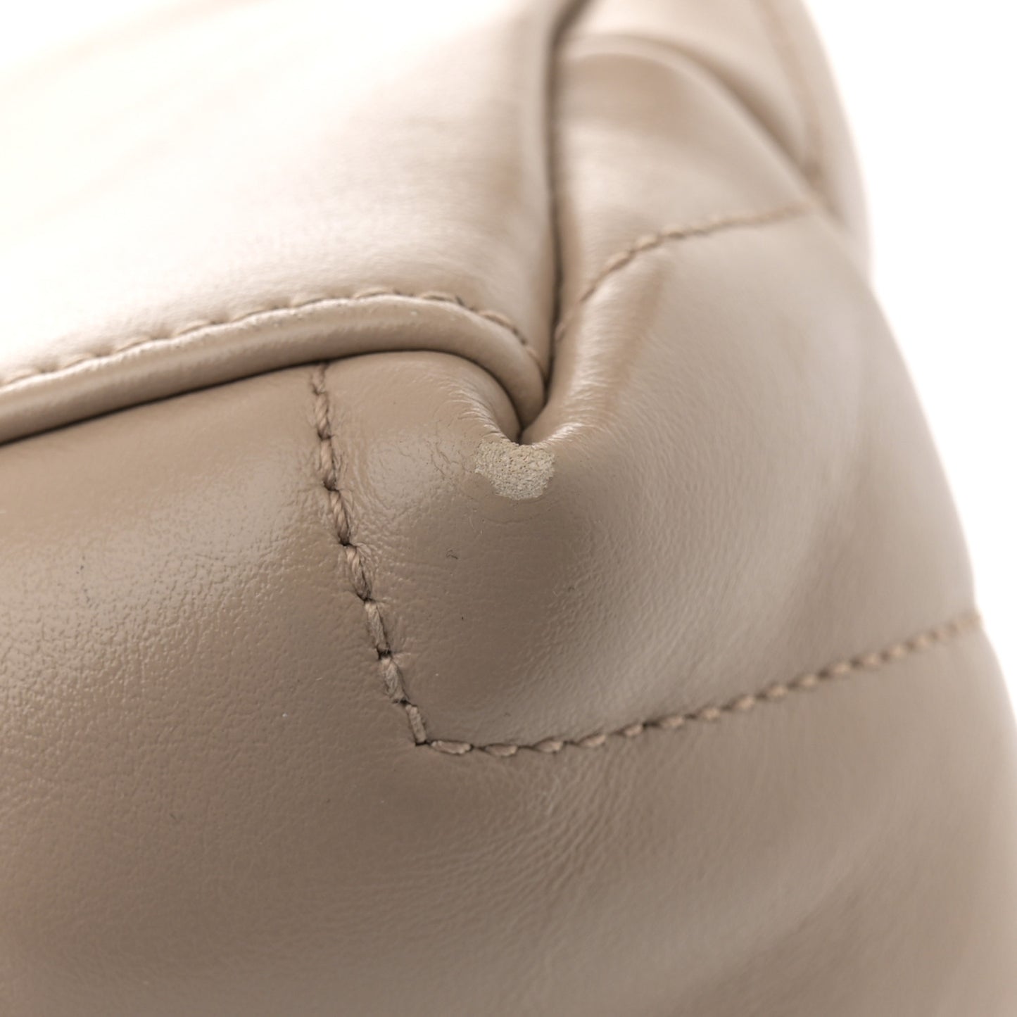 Calfskin Y Quilted Monogram Medium Loulou Chain Satchel Nude Powder
